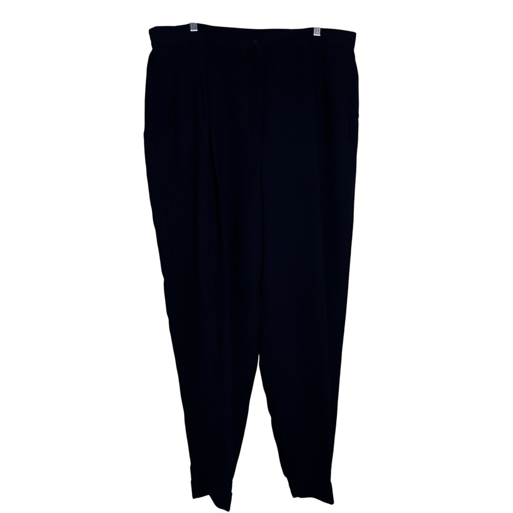 Sport Collection Woman Navy Blue Pleated Dress‎ Pants Size 20 Made in Canada